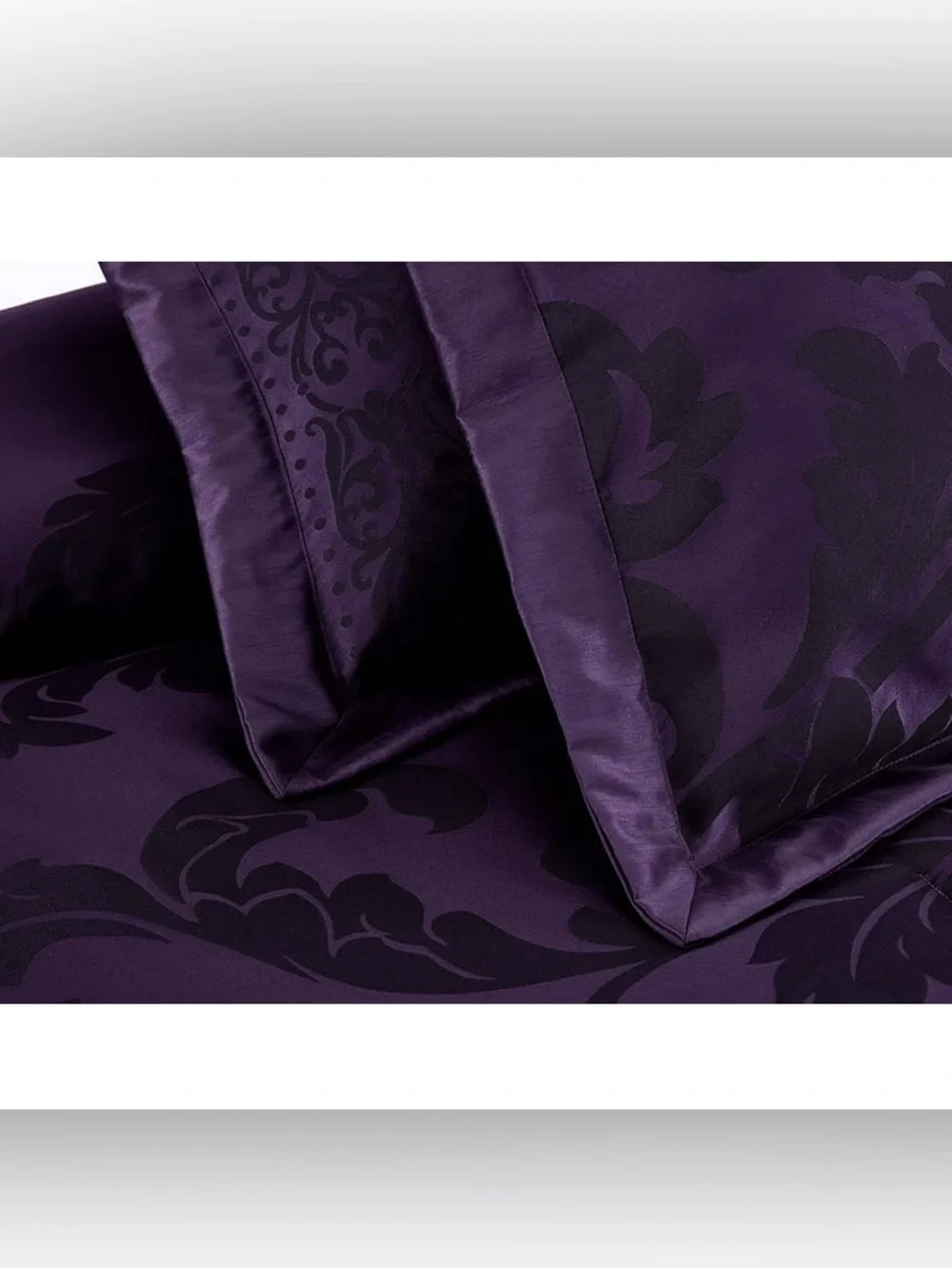 Purple Damask king 3 piece Comforter Set